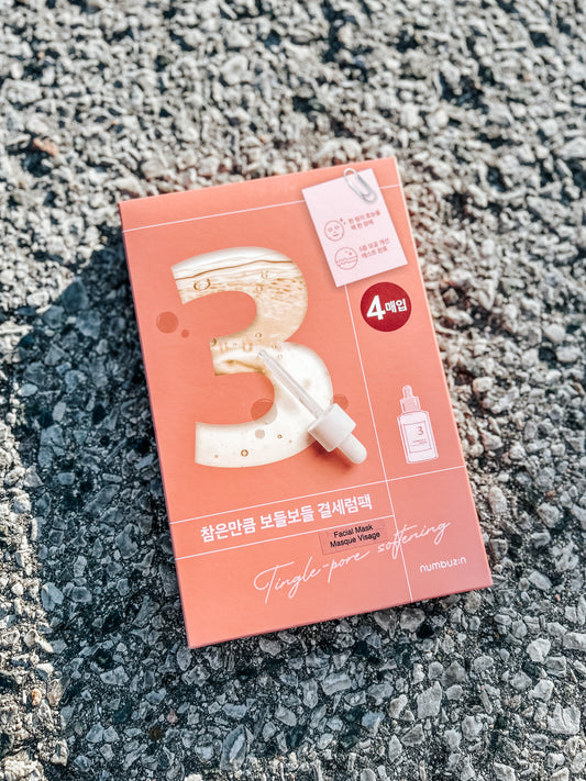 numbuzin No.3 Tingle-Pore Softening Sheet Mask [4pcs]