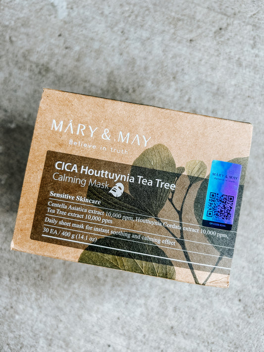 MARY & MAY Cica Houttuynia Tea Tree Calming Mask [30pcs]